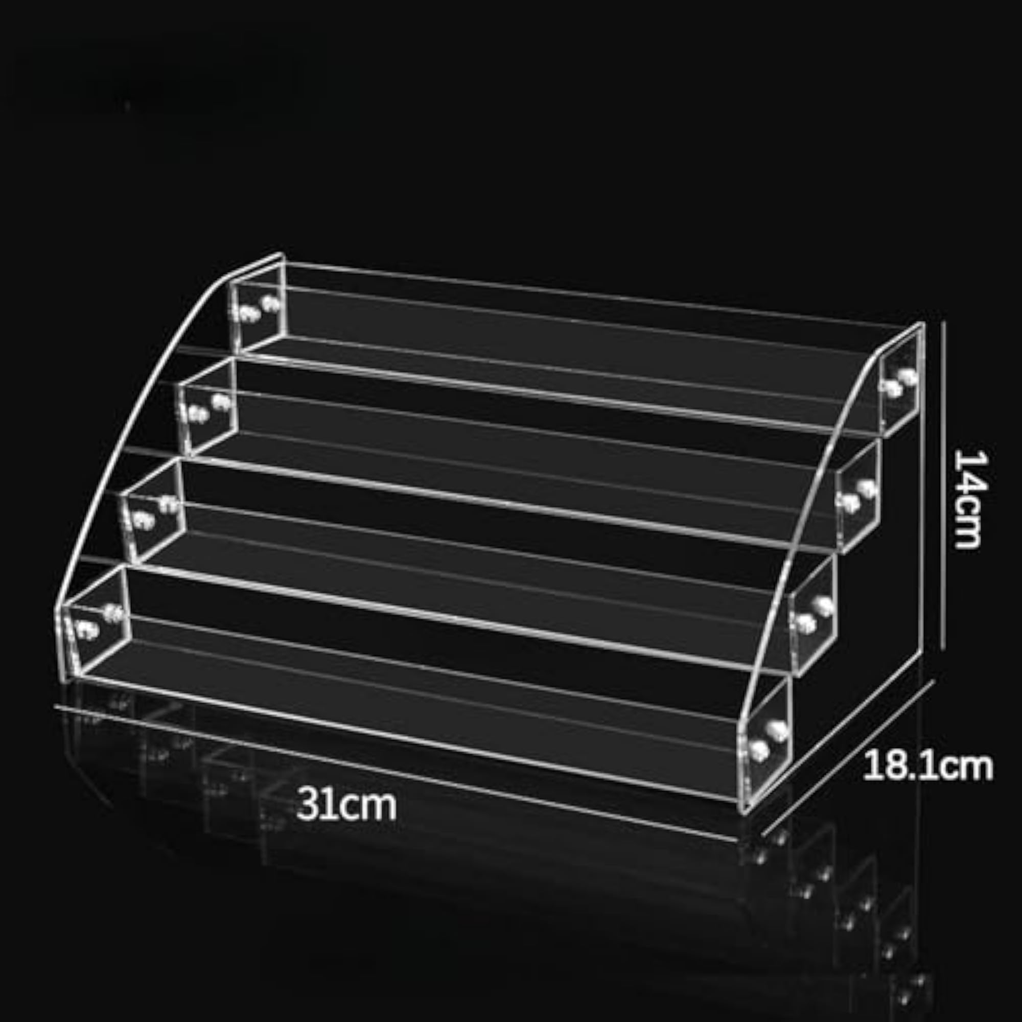 Acrylic Lipstick Holder Case, 4 Layer Clear Storage